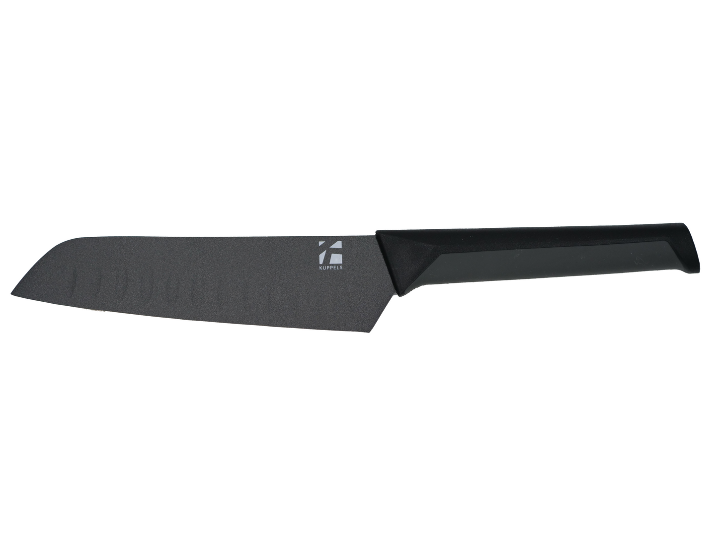 KUPPELS 17cm Allzweckmesser, Santokumesser, Chromstahl und Rostfrei (Black Line Edition)